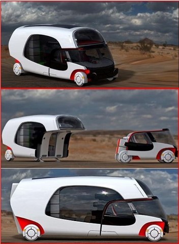 Camping car transformable en auto