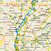 La carte  itinéraire de la Saône
